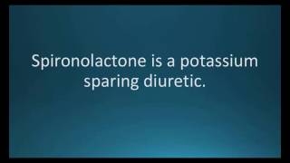 How to pronounce spironolactone Aldactone Memorizing Pharmacology Flashcard [upl. by Diver288]