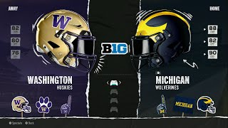 EA College Football 25  Washington Huskies vs Michigan Wolverines  2024 Championship [upl. by Arrec]