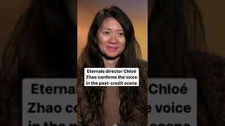 Chloe Zhao confirms the voice in the Eternals postcredit scene shorts [upl. by Lynsey]