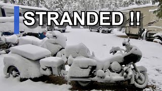 STRANDED IN A SNOW STORM The Harsh Reality of Living off Motorcycles S2 EP30 [upl. by Onfre]