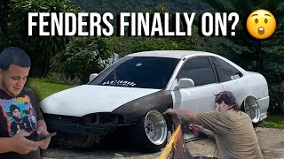 MIRAGE FINALLY HAS FENDERS ON  ROLLING FENDERS amp DIALING FRONT FITMENT VLOG 62 [upl. by Amliv]