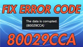 How to Fix error code 80029CCA [upl. by Noyad]