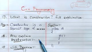 constructor and destructor in c  constructor and destructor in hindi  constructor in c [upl. by Hooker]