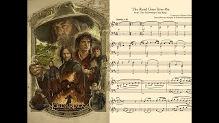 The Fellowship of the Ring  The Road Goes Ever On ♪Piano Sheet Music♪ [upl. by Clintock346]