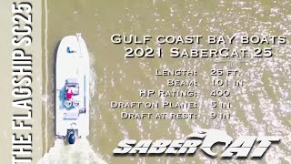 Popping Up Skinny amp Carving Corners in the SaberCat 25 by Gulf Coast Bay Boats [upl. by Necaj347]