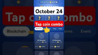 Tap Coin Daily Bounty 24 October  Tap Coin Daily Combo Today [upl. by Justin]