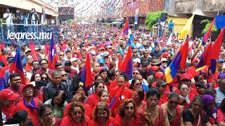 La foule répond à lappel de lAlliance du Changement à Curepipe [upl. by Burrill]