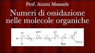 Numeri di ossidazione nelle molecole organiche ProfAtzeni ISCRIVITI [upl. by Je]