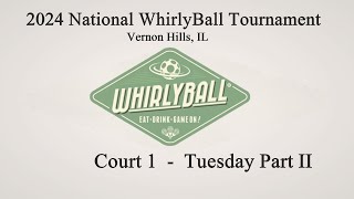 Court 1  2024 National WhirlyBall Tournament  Tuesday Part II [upl. by Enyrehtac]