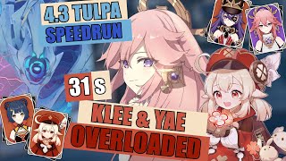 43 Yae amp Klee Overloaded  353 Cost  Spiral Abyss SPEEDRUN – Tulpa 31s [upl. by Gabriella]