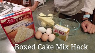 Boxed Cake Mix Hack BETTER than BAKERY CAKE [upl. by Artair]