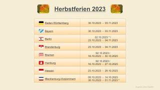 Herbstferien 2023 [upl. by Phillipe]