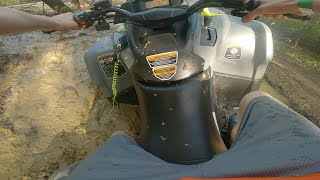 Mudding with new CAnam xmr 570 outlander “ gator on offroad park [upl. by Olympias]