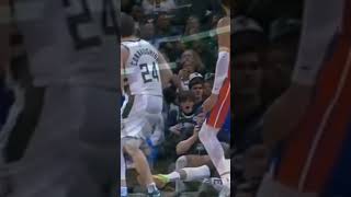 Stewart Ejected for Mid Air Shove on Giannis 😳💥 nba nbahighligts [upl. by Karena]