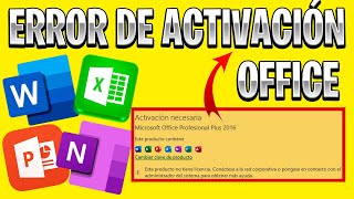 ✅ SOLUCIONAR ERROR DE ACTIVACION DE MICROSOFT OFFICE  ACTIVA PAQUETE COMPLETO 🔥 [upl. by Wightman]