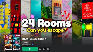 New Escape Room 4 WreckItGames 24 rooms can you escape 🔢Roblox game complete play through guide [upl. by Stanley295]