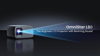 Omnistar L80 Brightest LCD Projector with Booming Sound [upl. by Sherrer933]