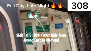 Another Backlog SMRT C151 091092 Jurong East to Clementi [upl. by Pyotr235]