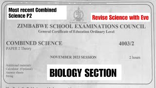 Zimsec November 2023 Combined Science Paper 2 Answers for Biology section [upl. by Pickar664]