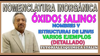 NOMENCLATURA INORGÁNICA  ÓXIDOS SALINOSNOMBRES Y ESTRUCTURAS DE LEWIS [upl. by Jara]