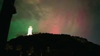 Timelapse aurora over the Wallace Monument 10 Oct 24 [upl. by Goldshell]