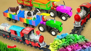 Diy tractor mini Bulldozer to making concrete road  Construction Vehicles Road Roller 30 [upl. by Anale]