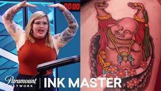 Story Rich Detail  Asian Deities Elimination Tattoo  Ink Master Shop Wars Season 9 [upl. by Yahsal]