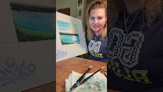 Demo How to paint with oil pastels using turpentine art in the family [upl. by Milan]