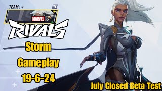 Storm Gameplay  19624  Marvel Rivals  July Closed Beta Test [upl. by Benny]