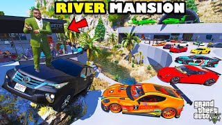 Franklin Build Most Luxury And Unique River Mansion In GTA 5  SHINCHAN and CHOP [upl. by Hippel]