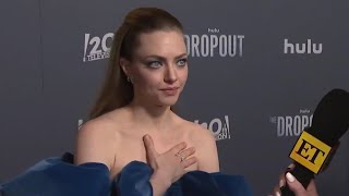 Amanda Seyfried gives spot on Elizabeth Holmes impression on quotThe Dropoutquot Premiere  ET [upl. by Adnirod492]