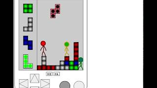 스틱맨 테트리스  Stickman tetris  S9  S10  iphone [upl. by Heilman]