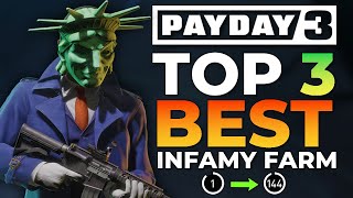 Payday 3  The 3 Best Infamy Farms To Level Up FAST New Update [upl. by Liddle]