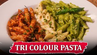 Tri Color Pasta Recipe  Republic Day Special [upl. by Leiad]