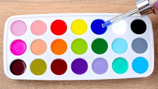 How to Create 16 New Colors from 3 Primary Colors  Satisfying Color Mixing [upl. by Neelyar]