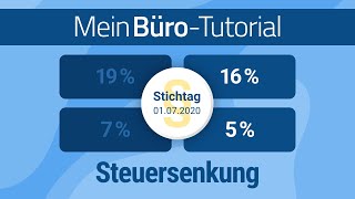 Mehrwertsteuersenkung 2020  WISO MeinBüro Dektop  Tutorial [upl. by Crissy]