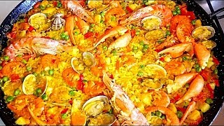 Paella de Marisco mi receta económicaA mi manera [upl. by Aiouqahs]