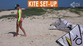 How to Kitesurf SetUp LEI inflatable kite [upl. by Horbal]