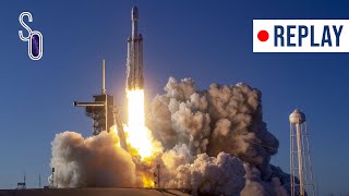 🚀  1104  Arabsat6A · Falcon Heavy  1ère mission commerciale réussie et triple atterrissage [upl. by Edya692]