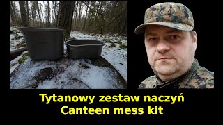 Tytanowy zestaw naczyń Canteen mess kit  Lixada [upl. by Aicargatla97]