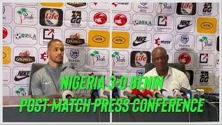 Nigeria 30 Benin Post Match Press Conference  Austin Eguavoen amp William TroostEkong [upl. by Mariana]