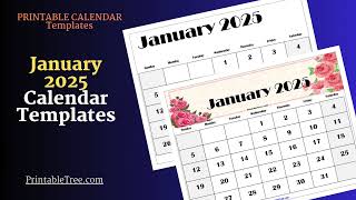 January 2025 Calendar Free Printable Templates [upl. by Roque]