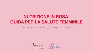 AampS for Charity con Lilt  Webinar Nutrizione in rosa [upl. by Wilson]