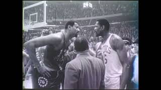 Wilt Chamberlain vs Bill Russell Brawl in Game 2 of 1966 ECF [upl. by Lumbard]