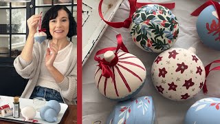 Paint Tree Ornaments With Me How to Paint Holiday Decorations [upl. by Alletsirhc]