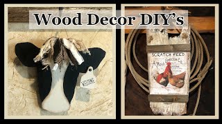 DIY Scrap Wood Decor  Rustic Farmhouse [upl. by Leamhsi]