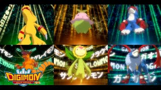 Digimon Data Squad  Todas las Digievoluciones  Variantes Español Latino [upl. by Letsirc]