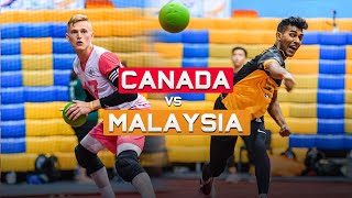 Last Gasp Thriller Canada vs Malaysia Highlights  2019 World Dodgeball Championships  Day 2 [upl. by Upshaw]