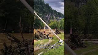 Car in Pigeon River after the flood in NewportTn [upl. by Oiliduab803]