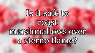 Is it safe to roast marshmallows over a sterno flame [upl. by Atirac]